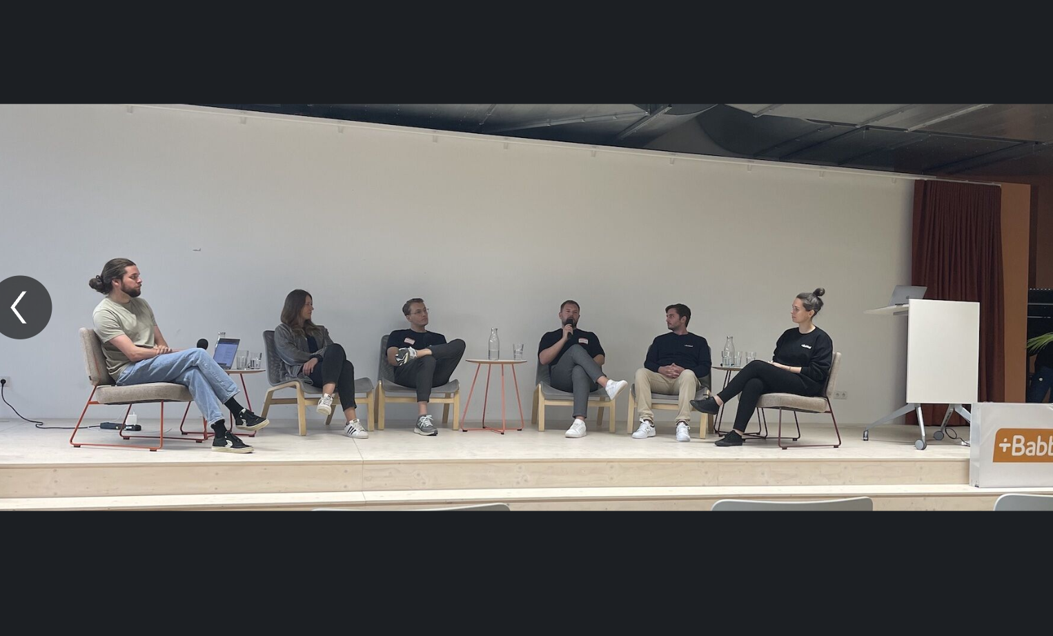 Djamila at her first panel, Babel event Berlin